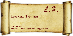 Laskai Herman névjegykártya